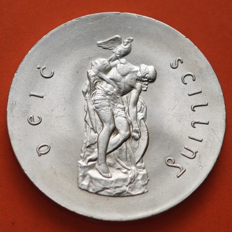 . IRLANDA 10 SCILLING 1966 HÉROE MITOLÓGICO IRLANDÉS y PADRAIG PEARSE KM.18 MONEDA DE PLATA SC- Ireland R/2