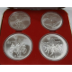 @4,32 ONZAS PLATA PURA@ 4 monedas x CANADA 5 DOLARES 1974 + 10 DOLARES 1974 OLIMPIADA DE MONTREAL 1976 SC Estuche SILVER SET