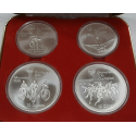 @4,32 ONZAS PLATA PURA@ 4 monedas x CANADA 5 DOLARES 1974 + 10 DOLARES 1974 OLIMPIADA DE MONTREAL 1976 SC Estuche SILVER SET