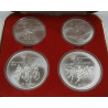 @4,32 ONZAS PLATA PURA@ 4 monedas x CANADA 5 DOLARES 1974 + 10 DOLARES 1974 OLIMPIADA DE MONTREAL 1976 SC Estuche SILVER SET