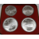 @4,32 ONZAS PLATA PURA@ 4 monedas x CANADA 5 DOLARES 1976 + 10 DOLARES 1976 OLIMPIADA DE MONTREAL 76 SC Estuche SILVER SET