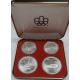 @4,32 ONZAS PLATA PURA@ 4 monedas x CANADA 5 DOLARES 1976 + 10 DOLARES 1976 OLIMPIADA DE MONTREAL 76 SC Estuche SILVER SET