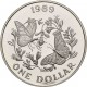 BERMUDA 1 DOLAR 1989 MARIPOSAS LLAMADAS EMPERADOR KM.61A MONEDA DE PLATA SC $1 Dollar Silver Coin