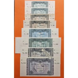 . @MUY RAROS@ BILBAO EUZKADI 5A+5+10+25+50+100+500+1000 PESETAS 1937 Guerra Civil 8 BILLETES SC + MATRIZ ORIGINAL EUSKADI