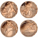 . @AGOTADAS@ FRANCIA 1/4 EURO 2024 ESGRIMA + BALONMANO + PÉRTIGA + ATLETISMO Olimpiada de París COBRE 4 MONEDAS SC
