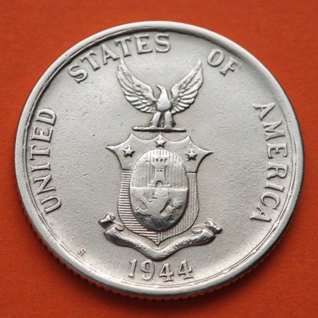 FILIPINAS 50 CENTAVOS 1944 S DAMA KM.183 MONEDA DE PLATA MBC Ocupacion de Estados Unidos 1/2 Dolar silver PHILIPPINES R/3