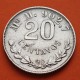 @RARA@ MEXICO 20 CENTAVOS 1898 Mo M AGUILA y VALOR KM.405.2 MONEDA DE PLATA MBC- República Mexicana silver coin 20mm