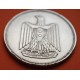 Emisor REPÚBLICA ÁRABE UNIDA x EGIPTO 20 PIASTRAS 1960 ÁGUILA KM.399 MONEDA DE PLATA MBC + MUESCAS Egypt 20 Qisrh