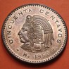 @BRILLO ORIGINAL@ MEXICO 50 CENTAVOS 1959 INDIO CUAUHTEMOC KM.450 MONEDA DE BRONCE EBC/SC- México