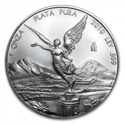 MEXICO 1 ONZA 2010 ANGEL LIBERTAD MONEDA DE PLATA PURA 999 SC Mejico silver coin OZ TROY OUNCE