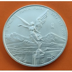 MEXICO 1 ONZA 2015 ANGEL LIBERTAD MONEDA DE PLATA Mejico silver coin @ESCASA@ TROY OZ CÁPSULA