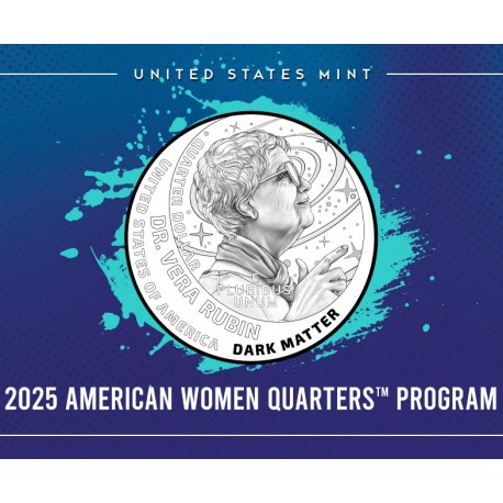 . 1 aaaaaaaaacoin ESTADOS UNIDOS 25 CENTAVOS 2025 D VERA RUBIN American Women Quarter 18ª MONEDA DE NICKEL