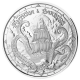 . 1 aaaaaaacoin ANTIGUA y BARBUDA 2 DOLARES 2024 BARCO PIRATA y EL KRAKEN MONEDA DE PLATA Oz ONZA EASTERN CARIBBEAN