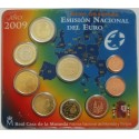 ESPAÑA CARTERA FNMT EURO 2009 BU SET KMS EURO 1+2+5+10+20+50 Centimos 1€ + 2 EUROS + 2 EUROS 2009 EMU PLÁSTICO IMPERFECTO