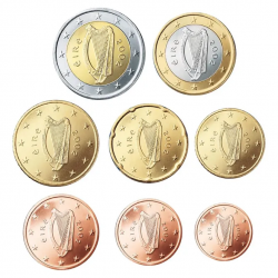 @IRISH COIN FAIR@ IRLANDA MONEDAS EURO 2010 SC : 1+2+5+10+20+50 Centimos + 1 EURO + 2 EUROS 2010 SERIE TIRA Ireland Eire