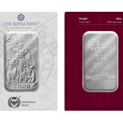 . 1 aaaaaaaacoin @4/JULIO Envío@ THOR y MARTILLO Lingote INGLATERRA 1 ONZA 2025 MEDALLA DE PLATA Serie Dioses Nórdicos