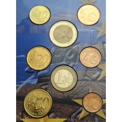 . @VER FOTOS - PÁTINA OSCURA@ IRLANDA CARTERA OFICIAL EUROS 2002 SC 1 CÉNTIMO a 2 EUROS 2002 SET BU 8 MONEDAS