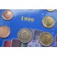 . @VER FOTOS - MUY RARO - PÁTINA OSCURA@ BÉLGICA CARTERA OFICIAL EUROS 1999 + 2000 + 2001 SC 1 CÉNTIMO a 2 EUROS SET 24 MONEDAS