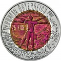. AUSTRIA 25 EUROS 2011 ROBOTICA ROBOTIK MONEDA DE PLATA y NIOBIO ESTUCHE OFICIAL ÖSTERREICH NIOB SILVER COIN