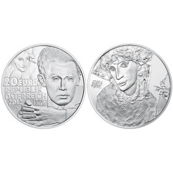 AUSTRIA 20 EUROS 2012 PINTOR Egon Schiele discípulo GUSTAV FLIMT Serie EUROPA KM.3209 MONEDA DE PLATA ESTUCHE Österreich