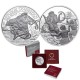 AUSTRIA 20 EUROS 2015 CAZA DEL MAMUT QUARTAR MONEDA DE PLATA ESTUCHE y CERTIFICADO Österreich silver CUATERNARIO