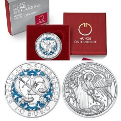 @NOVEDAD@ AUSTRIA 10 EUROS 2017 SERIE ANGELES SAN MIGUEL MONEDA DE PLATA PROOF ESTUCHE y CERTIFICADO Österreich