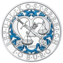 @NOVEDAD@ AUSTRIA 10 EUROS 2017 SERIE ANGELES SAN MIGUEL MONEDA DE PLATA PROOF ESTUCHE y CERTIFICADO Österreich