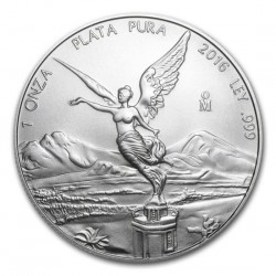 @LA DE LA FOTO@ MEXICO 1 ONZA 2016 ANGEL LIBERTAD MONEDA DE PLATA PURA 999 SC Mejico silver coin OZ TROY OUNCE