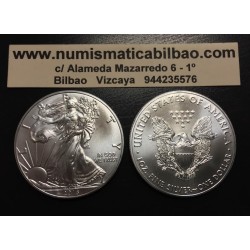 ESTADOS UNIDOS 1 DOLAR 2016 EAGLE LIBERTY MONEDA DE PLATA PURA SC $1 Dollar Coin USA UNITED STATES ONZA OZ OUNCE