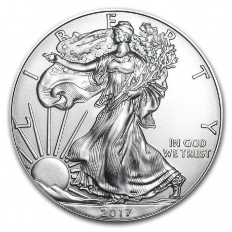 ESTADOS UNIDOS 1 DOLAR 2017 EAGLE LIBERTY MONEDA DE PLATA PURA SC $1 Dollar Coin USA UNITED STATES 1 ONZA OZ OUNCE