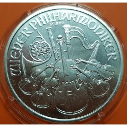 @1º AÑO DE EMISION@ AUSTRIA 1,50 EUROS 2008 FILARMONICA MONEDA DE PLATA SC 1 ONZA OZ OUNCE Österreich silver Philharmonic