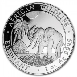 SOMALIA 100 SHILLINGS 2017 ELEFANTES MONEDA DE PLATA PROOFLIKE OZ silver coin 1 ONZA