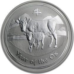 AUSTRALIA 1 DOLAR 2009 AÑO DEL BUEY 2ª Serie Lunar MONEDA DE PLATA $1 dollar silver OZ ONZA OUNCE YEAR OF THE OX