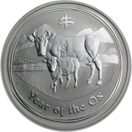 AUSTRALIA 1 DOLAR 2009 AÑO DEL BUEY 2ª Serie Lunar MONEDA DE PLATA $1 dollar silver OZ ONZA OUNCE YEAR OF THE OX