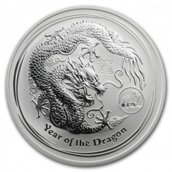 AUSTRALIA 1 DOLAR 2012 AÑO DEL DRAGON 2ª Serie Lunar @LION PRIVY MARK@ MONEDA DE PLATA silver OZ ONZA YEAR OF THE DRAGON