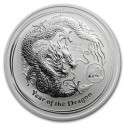AUSTRALIA 1 DOLAR 2012 AÑO DEL DRAGON 2ª Serie Lunar @LION PRIVY MARK@ MONEDA DE PLATA silver OZ ONZA YEAR OF THE DRAGON