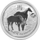 AUSTRALIA 1 DOLAR 2014 AÑO DEL CABALLO 2ª Serie Lunar @LION PRIVY MARK@ MONEDA DE PLATA silver OZ ONZA YEAR OF THE HORSE