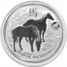 AUSTRALIA 1 DOLAR 2014 AÑO DEL CABALLO 2ª Serie Lunar @LION PRIVY MARK@ MONEDA DE PLATA silver OZ ONZA YEAR OF THE HORSE