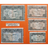 EUSKADI 5+10+25+50+100 PESETAS 1937 BILBAO Juego de 5 BILLETES MUY CIRCULADOS Guerra Civil 1936 EUZKADI R/1