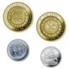 . 2 monedas @ ESPAÑA 10 EUROS + 100 EUROS 2023 CENTEN de FELIPE V PLATA y BAÑO DE ORO ESTUCHE FNMT