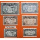 6 billetes x EUSKADI 5A+5+10+25+50+100 PESETAS 1937 BILBAO Guerra Civil 1936 España EUZKADI R/4