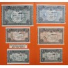 6 billetes x EUSKADI 5A+5+10+25+50+100 PESETAS 1937 BILBAO Guerra Civil 1936 España EUZKADI R/4