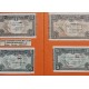 6 billetes x EUSKADI 5A+5+10+25+50+100 PESETAS 1937 BILBAO Guerra Civil 1936 España EUZKADI R/4