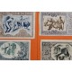 6 billetes x EUSKADI 5A+5+10+25+50+100 PESETAS 1937 BILBAO Guerra Civil 1936 España EUZKADI R/4