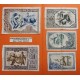EUSKADI 5+10+25+50+100 PESETAS 1937 BILBAO Serie completa de 5 BILLETES Guerra Civil 1936 EUZKADI R/2