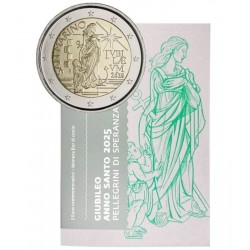 . 1 aaaaaaaacoin @ENVÍO HOY@ SAN MARINO 2 EUROS 2025 JUBILEO AÑO SANTO 1ª MONEDA CONMEMORATIVA ESTUCHE Giubileo Anno Santo