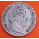 FRANCIA 5 FRANCOS 1839 K Ceca de BURDEOS REY LOUIS PHILIPPE I KM.749.7 MONEDA DE PLATA MBC- Roi Des Francais