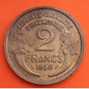 FRANCIA 2 FRANCOS 1939 DAMA Tipo MORLON KM.886 MONEDA DE LATON MBC- France PRE OCUPACION NAZI WWII