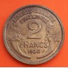 FRANCIA 2 FRANCOS 1939 DAMA Tipo MORLON KM.886 MONEDA DE LATON MBC- France PRE OCUPACION NAZI WWII