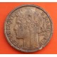 FRANCIA 2 FRANCOS 1939 DAMA Tipo MORLON KM.886 MONEDA DE LATON MBC- France PRE OCUPACION NAZI WWII
